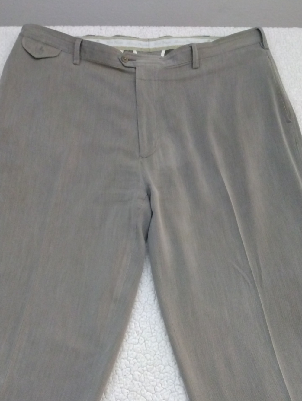 Vintage Nat Nast Silk/Cotton Khaki (Tan) Spring/Summer Pants  40 - 30.5